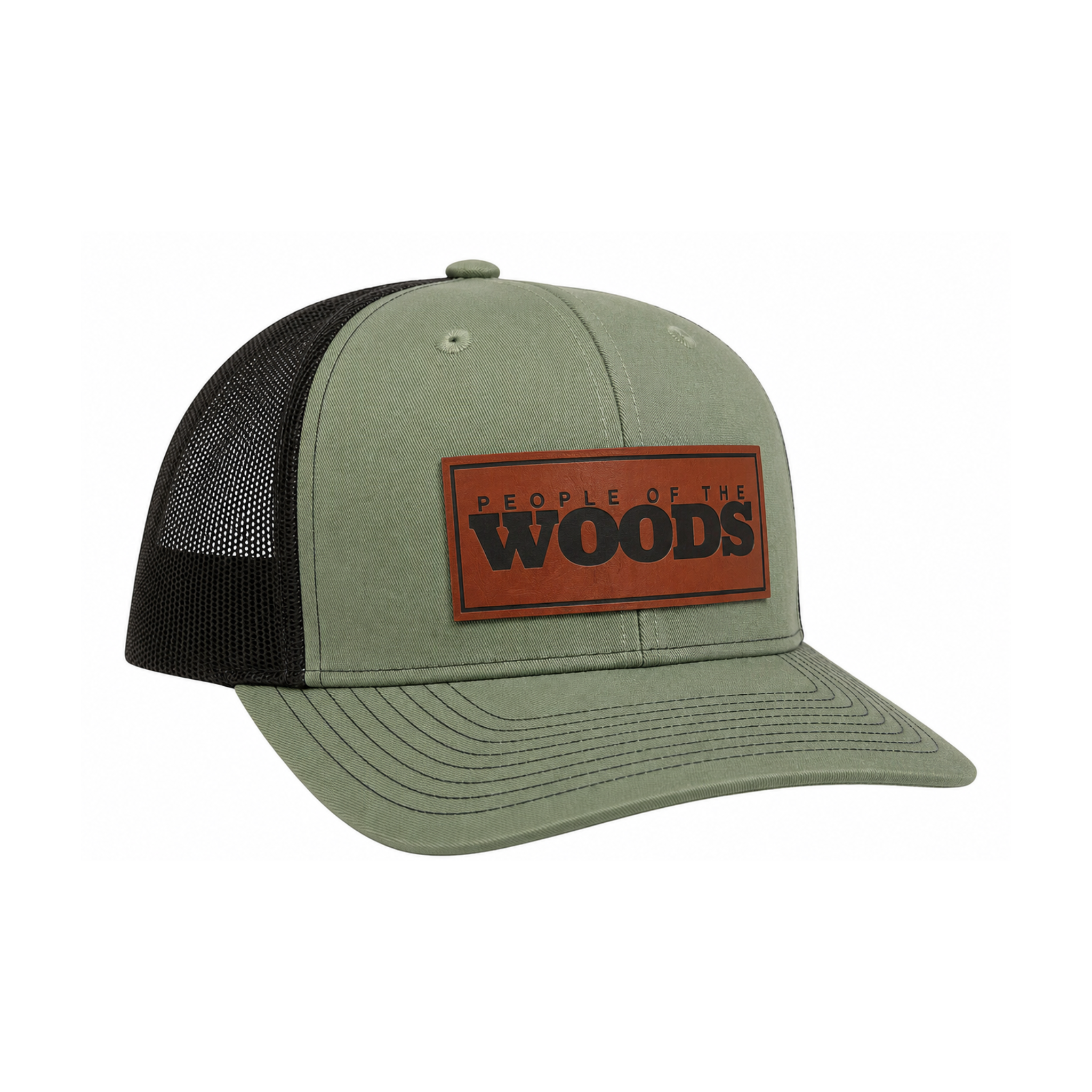 People of the Woods Leather Patch Hat