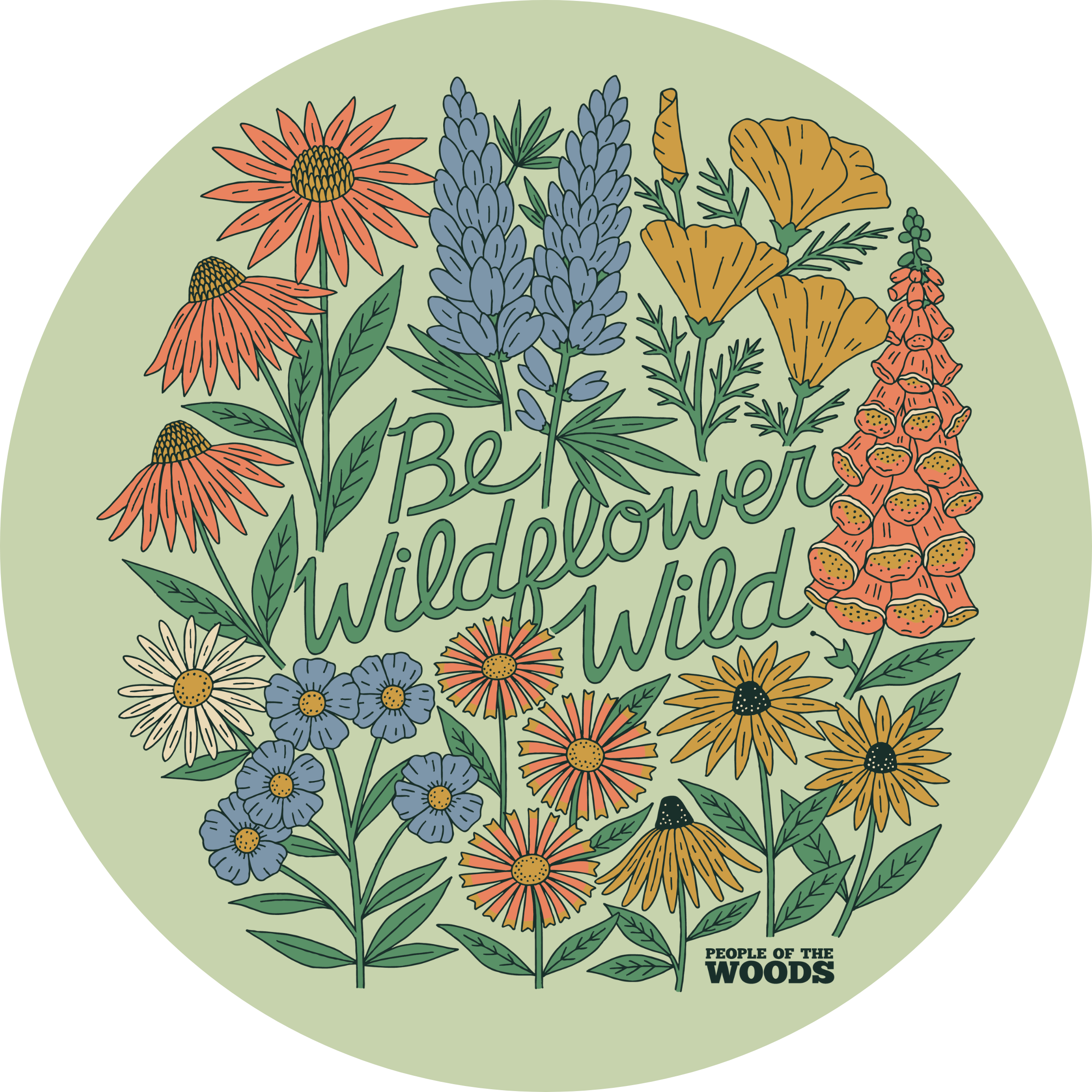 Be Wildflower Wild Sticker