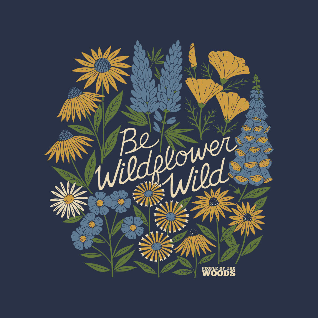 Be Wildflower Wild Tee | Navy