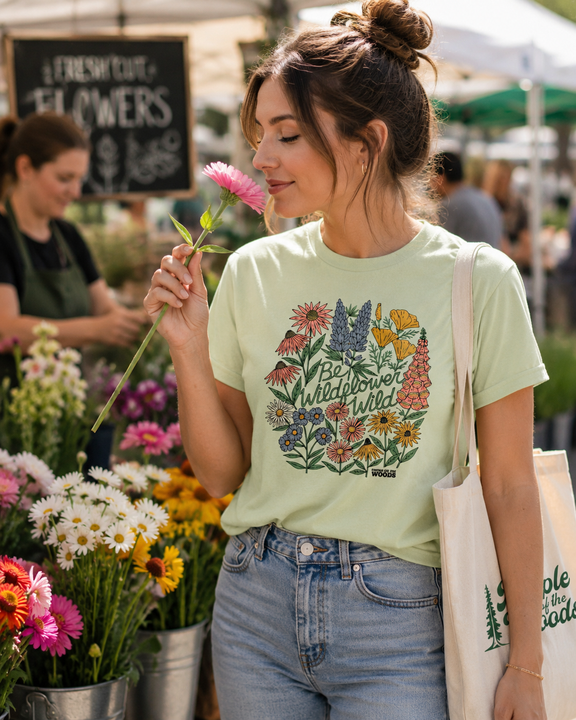 Be Wildflower Wild Tee | Pistachio