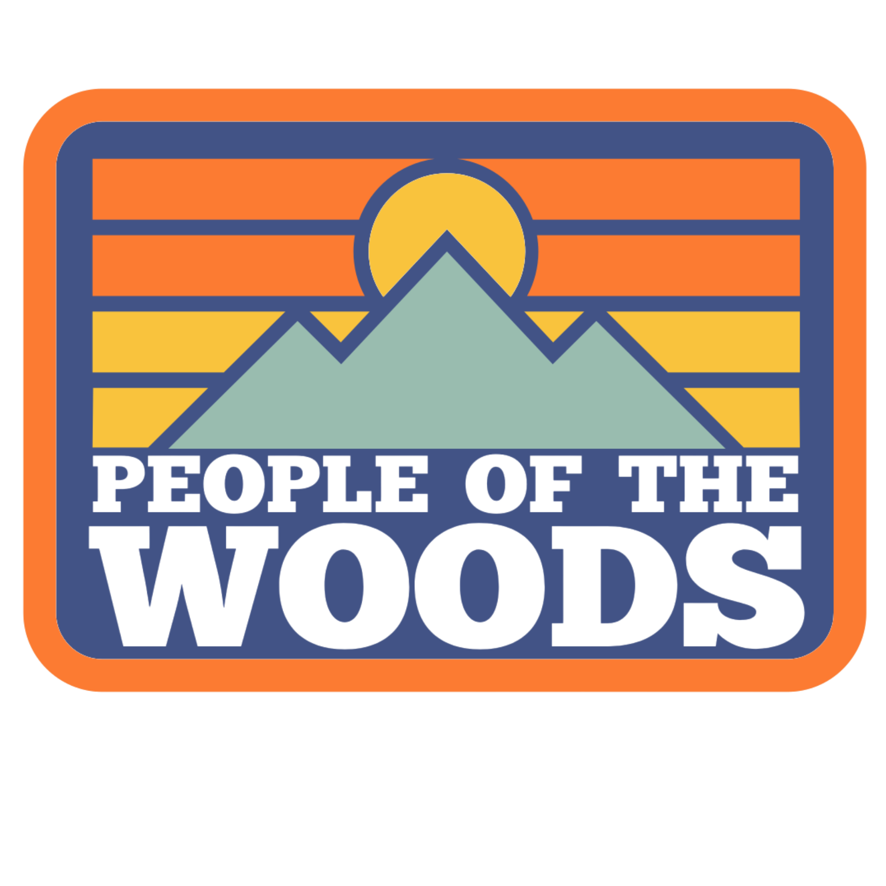 People of the Woods Mountain Sunrise Sticker