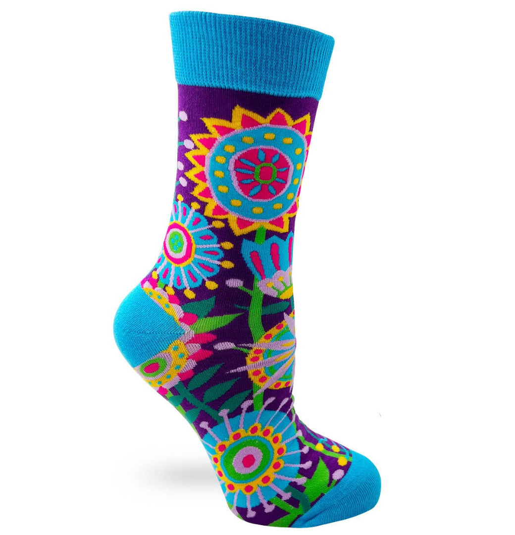 Funky Floral Women's Crew Socks