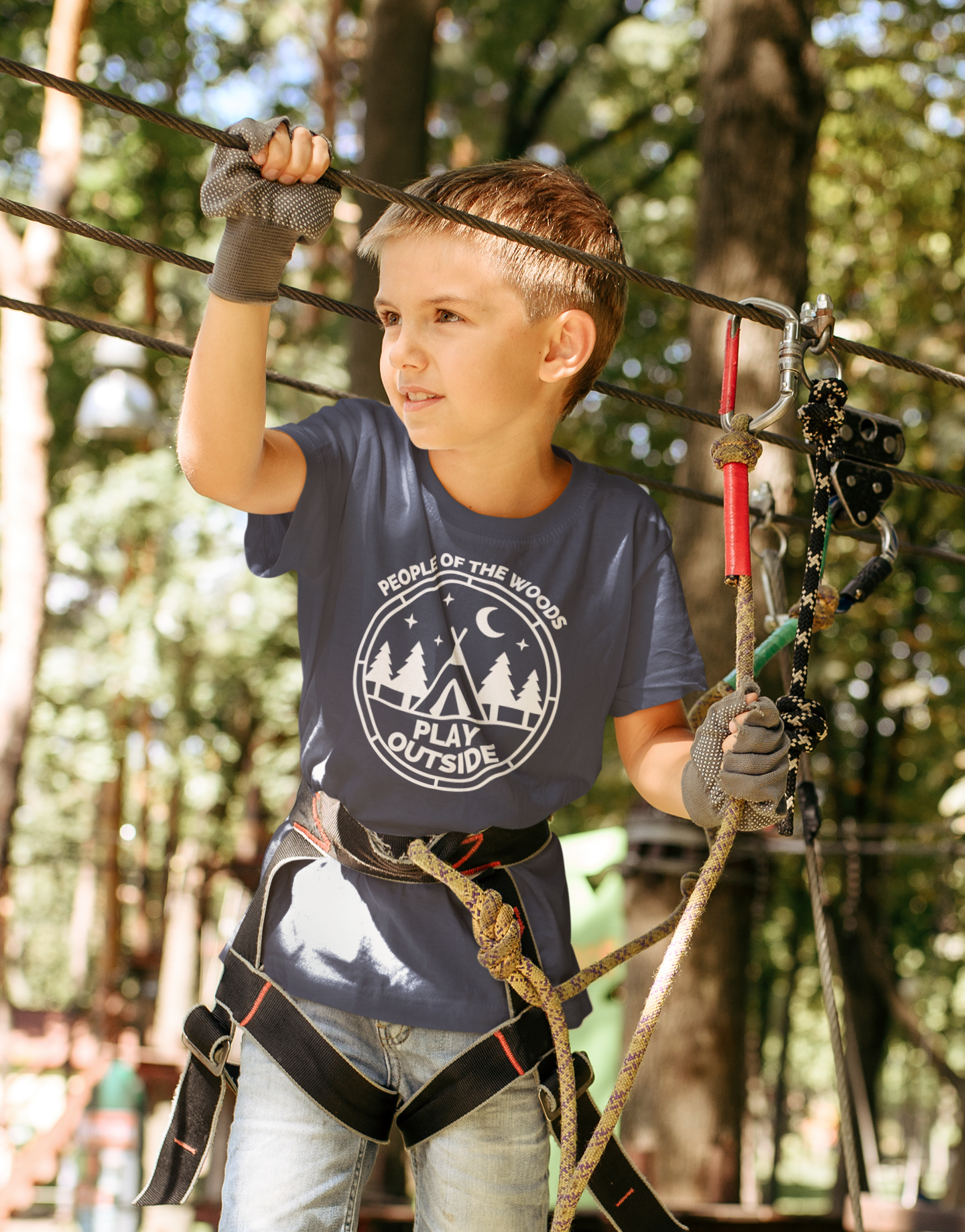 People of the Woods Youth Go Play Outside Tee