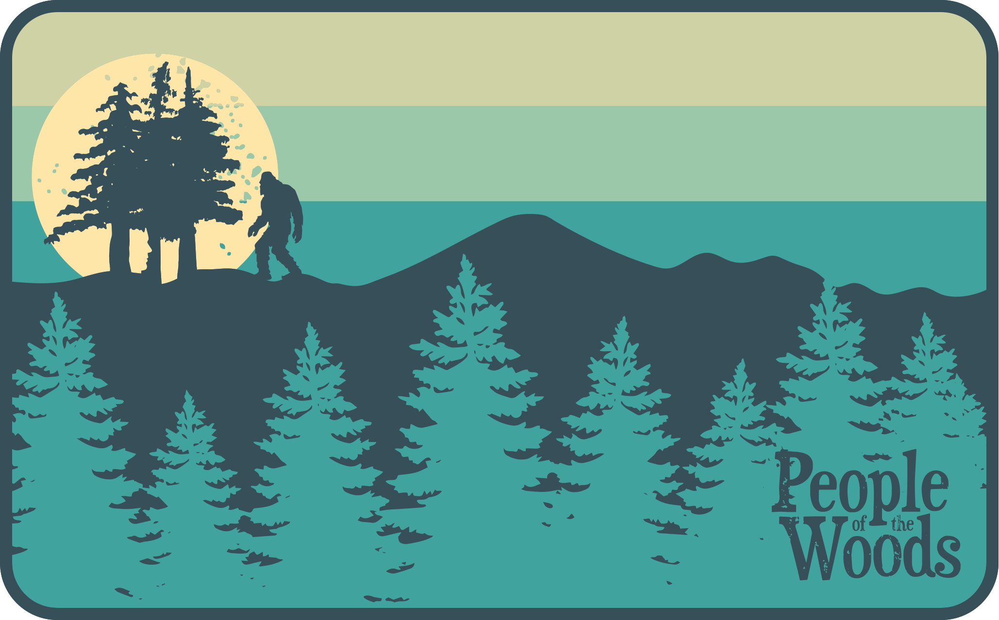 Bigfoot Hiking Sticker