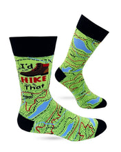 Load image into Gallery viewer, I&#39;d Hike That Men&#39;s Novelty Crew Socks
