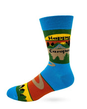 Load image into Gallery viewer, Happy Camper Men&#39;s Novelty Crew Socks
