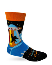 Load image into Gallery viewer, We Don&#39;t Believe in Humans Men&#39;s Novelty Crew Socks
