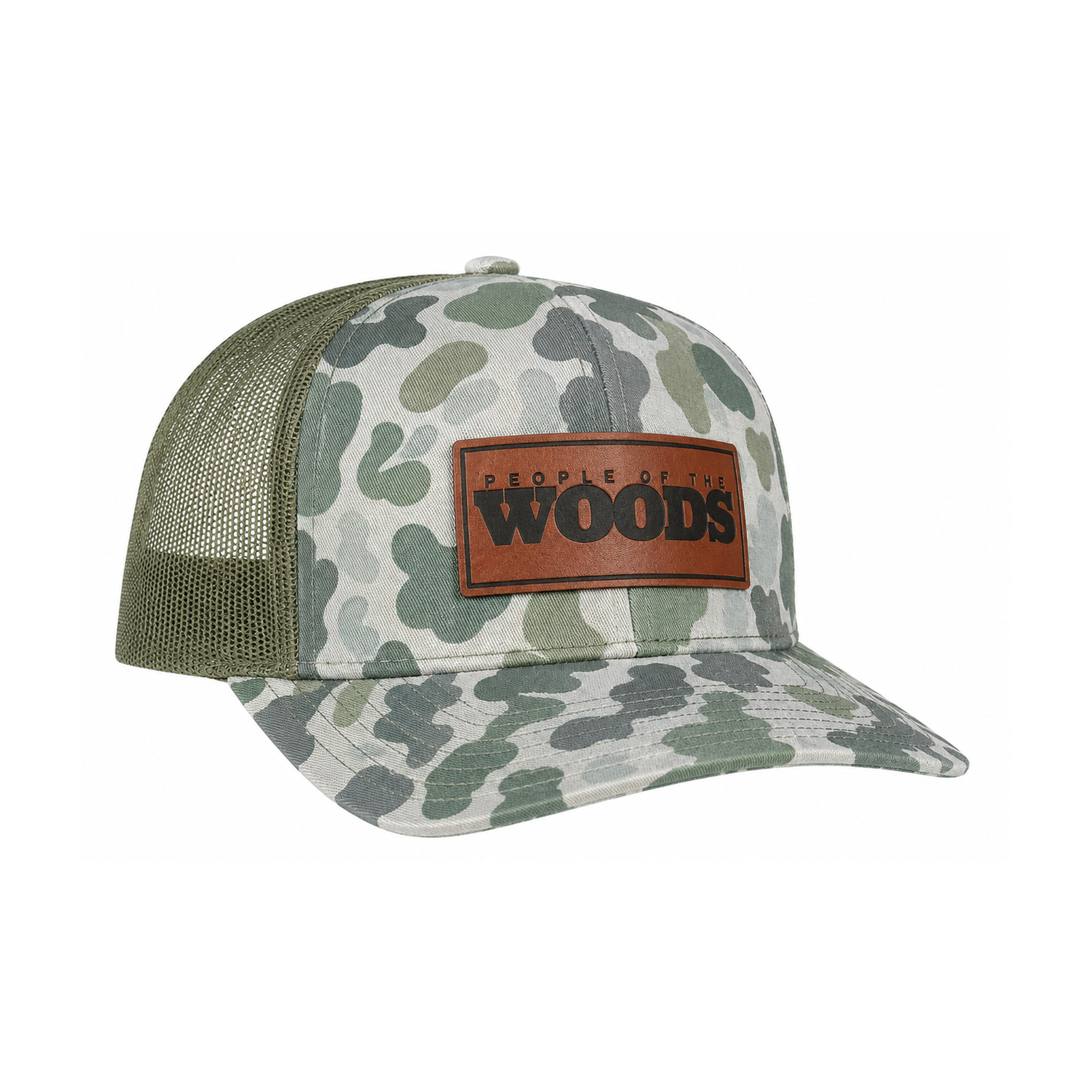People of the Woods Leather Patch Hat