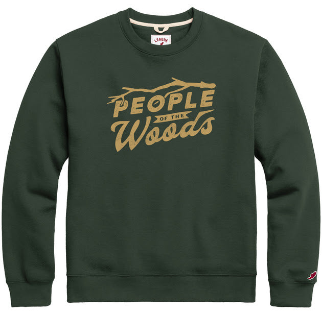 People of the Woods Fleece Crew Dark Green