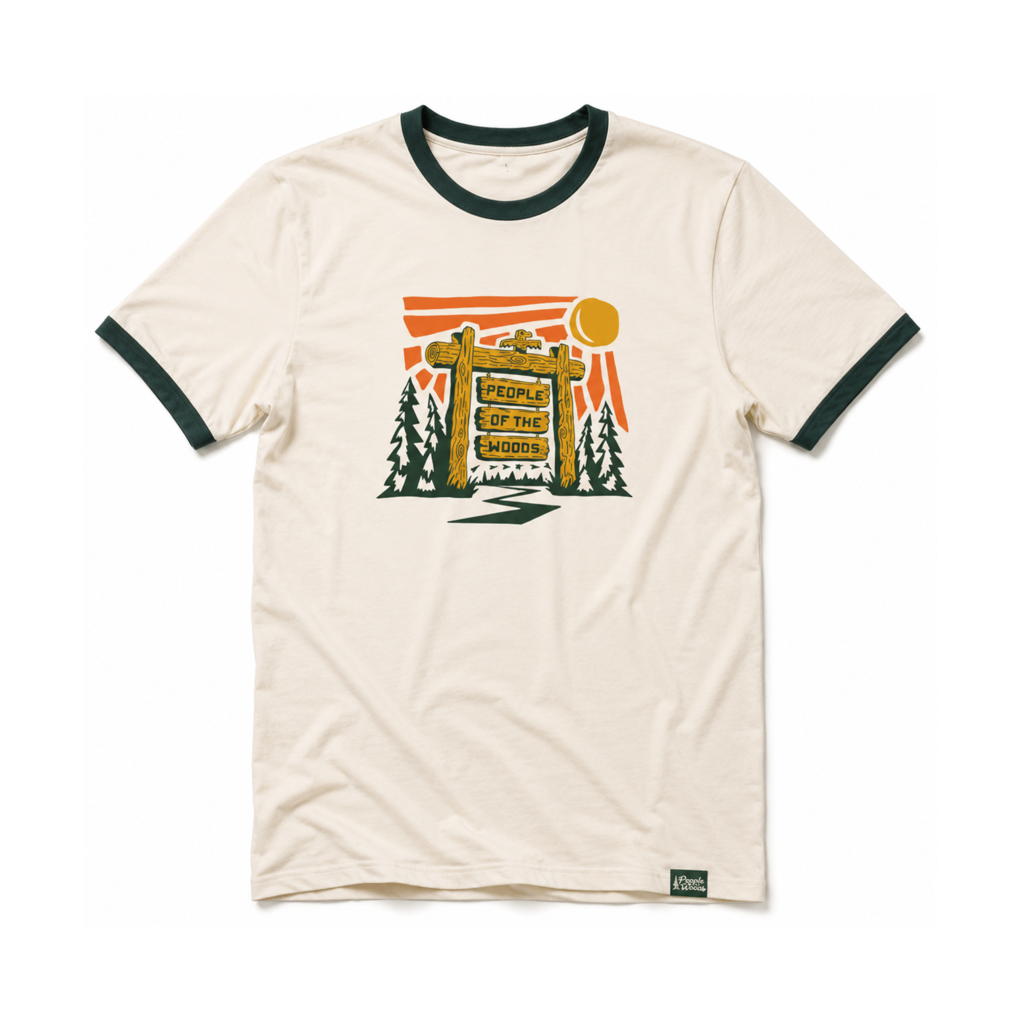 People of the Woods Trailhead Unisex Short Sleeve Ringer Tee
