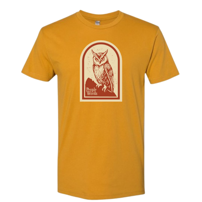 The Owl Antique Gold Short Sleeve T-Shirt