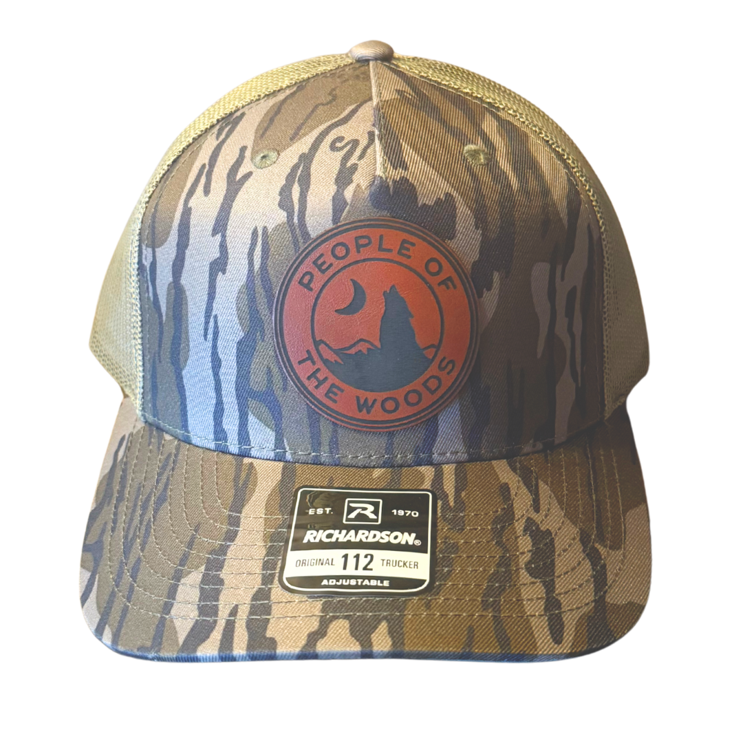 People of the Woods Wolf Leather Patch Hat