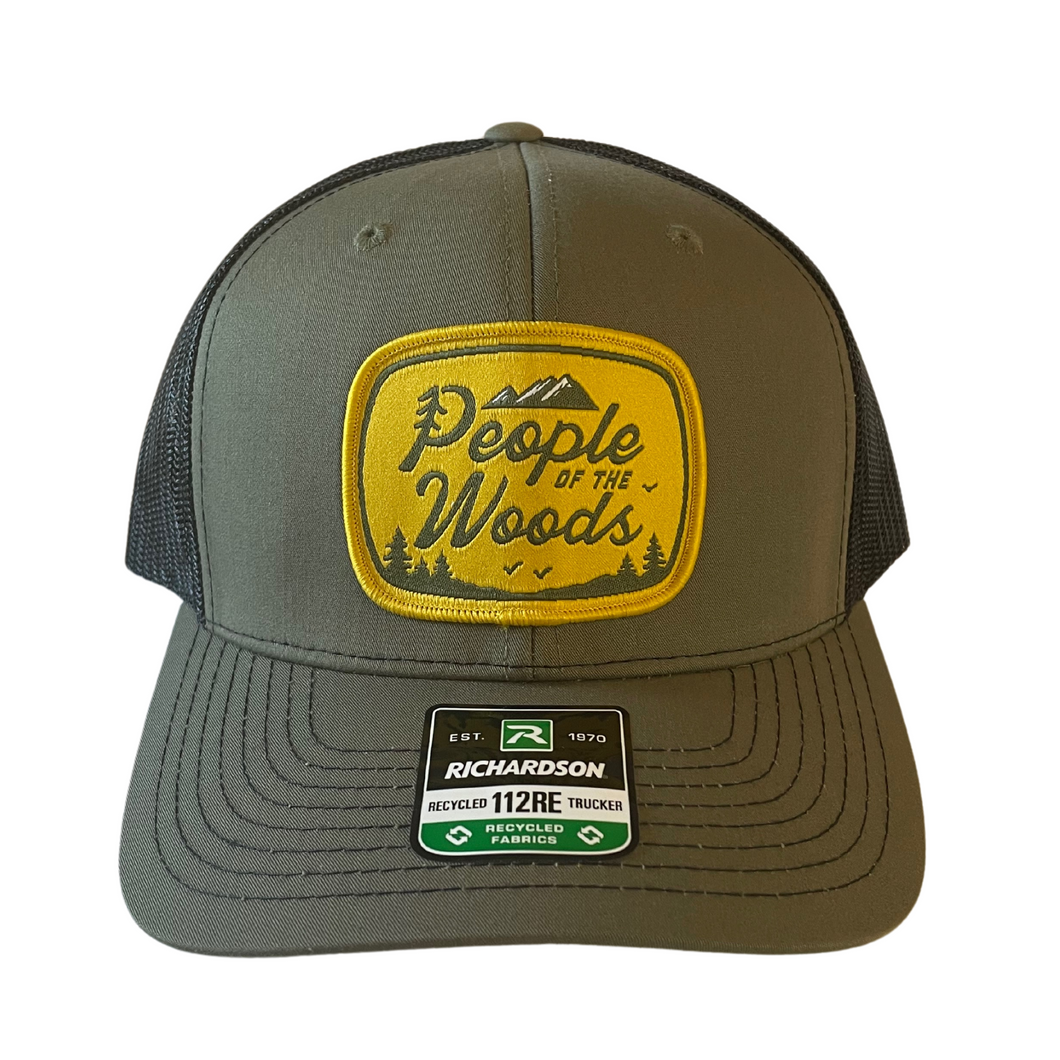 People of the Woods Outdoors Loden Black Recycled Trucker Hat