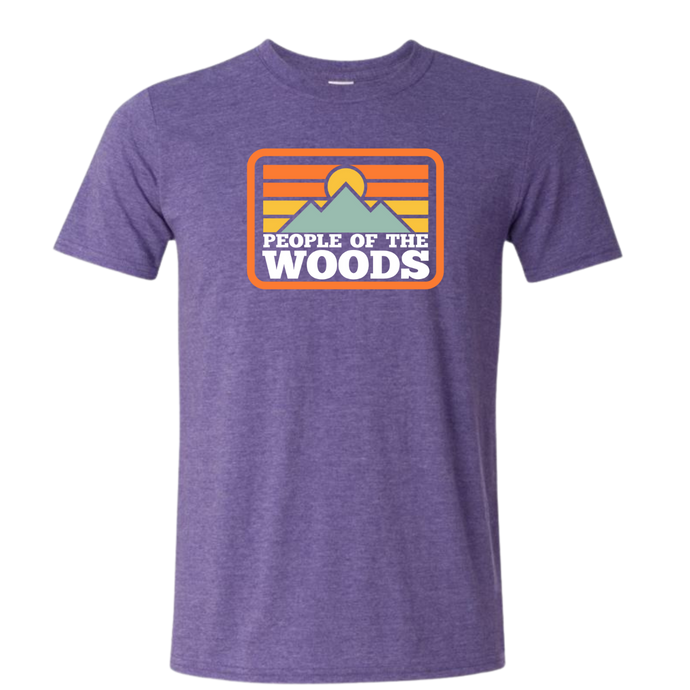 People of the Woods Mountain Sunrise T-Shirt Heather Purple