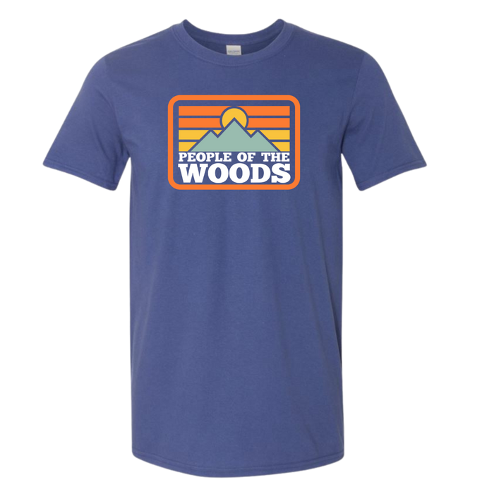 People of the Woods Mountain Sunrise T-Shirt Metro Blue