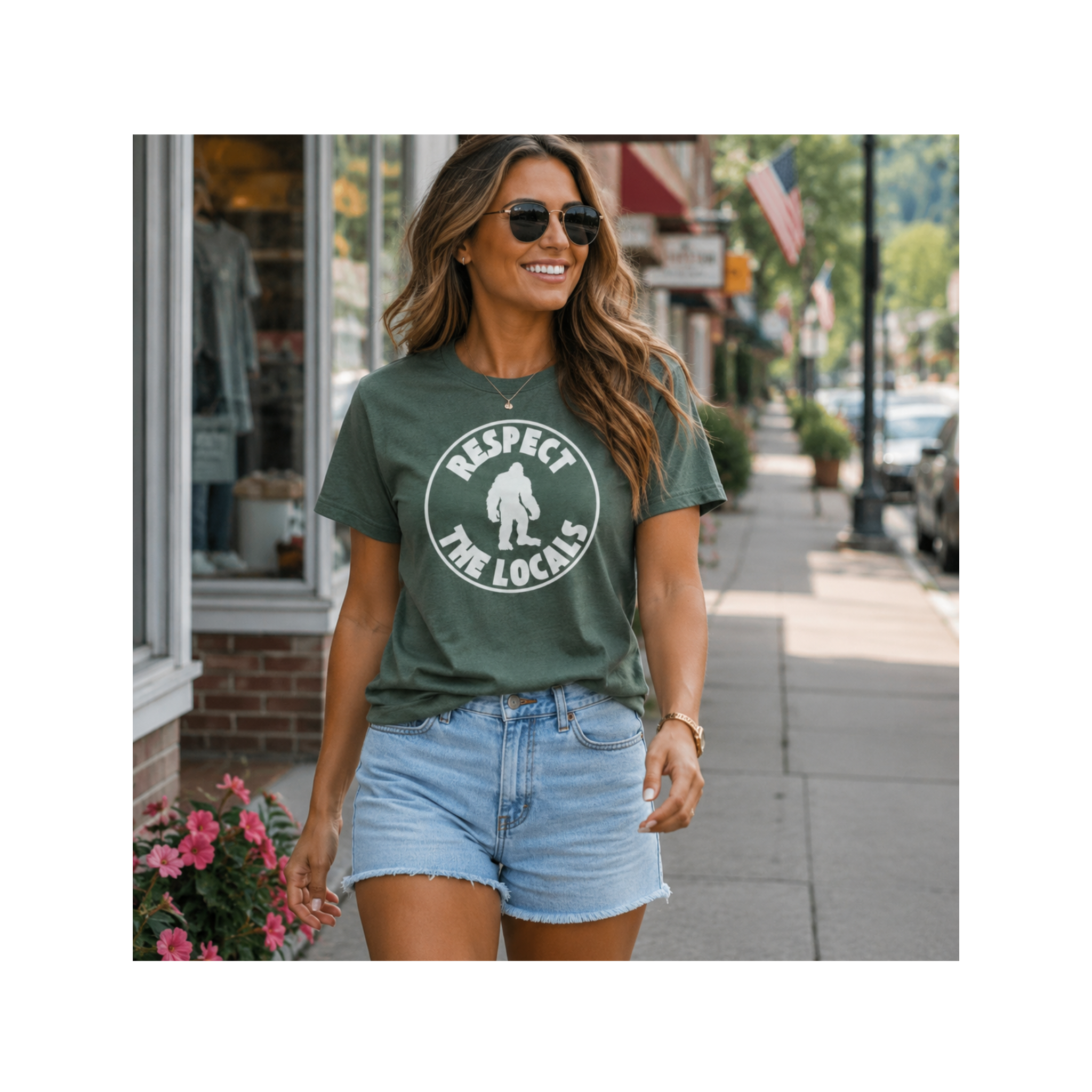Respect The Locals Bigfoot Unisex Short Sleeve Tee