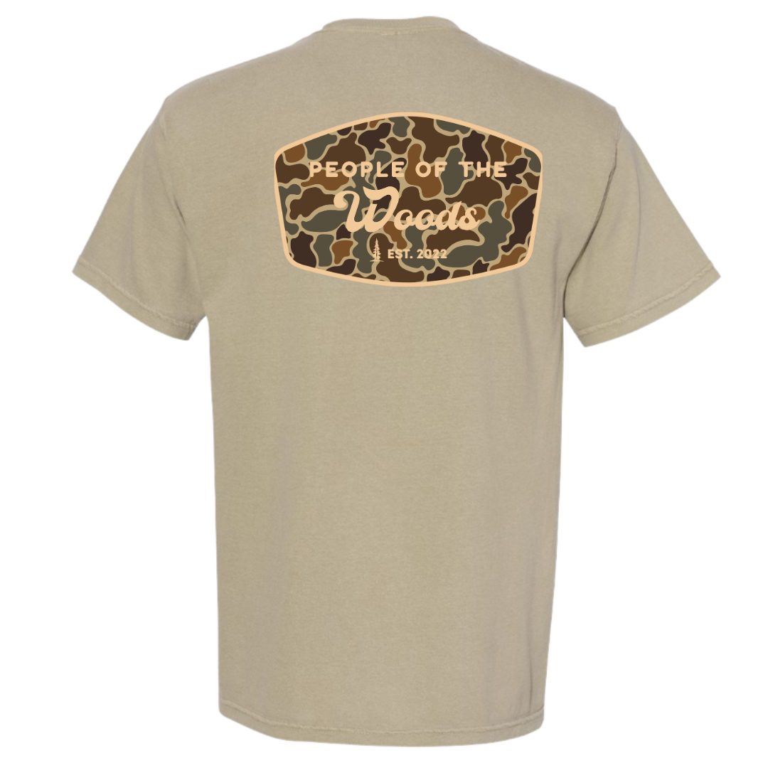 People of the Woods Camo Badge Tee