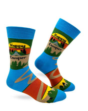 Load image into Gallery viewer, Happy Camper Men&#39;s Novelty Crew Socks
