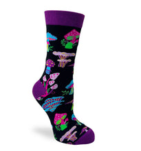 Load image into Gallery viewer, Trippy Mushrooms Women&#39;s Novelty Crew Socks
