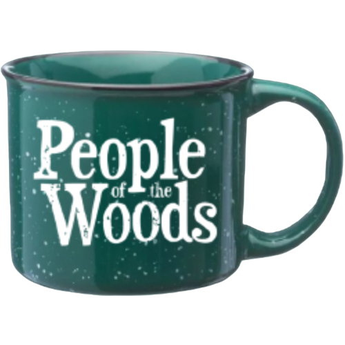 People of the Woods Ceramic Campfire Coffee Mug Green