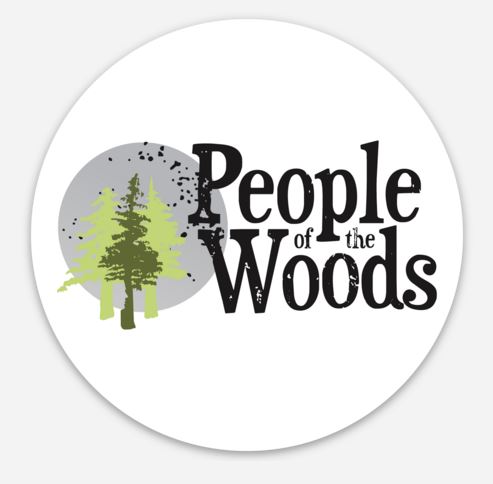 People of the Woods Logo Circle Sticker
