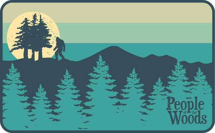 Bigfoot Hiking: The Original People of the Woods Sticker