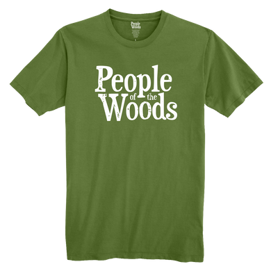 Kale Green People of the Woods t-shirt.  Ultra comfortable and soft to show you are a People of the Woods.