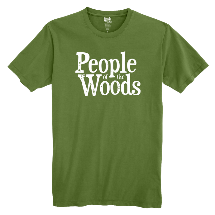 Kale Green People of the Woods t-shirt.  Ultra comfortable and soft to show you are a People of the Woods.